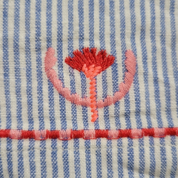 Boden Women's Victoria Embroidered Striped Pencil Mini Skirt Size 14 Floral... - Picture 9 of 16